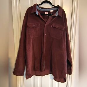 NWT Burgundy corduroy button down shirt